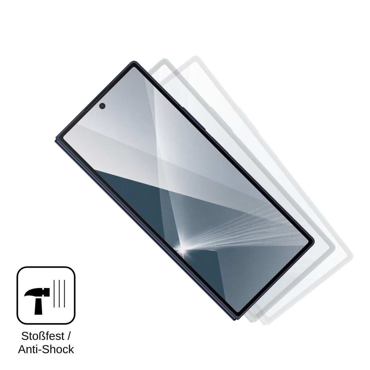 2x 9H Schutzfolie für Samsung Galaxy Z Fold6 Aussenseite Panzerfolie