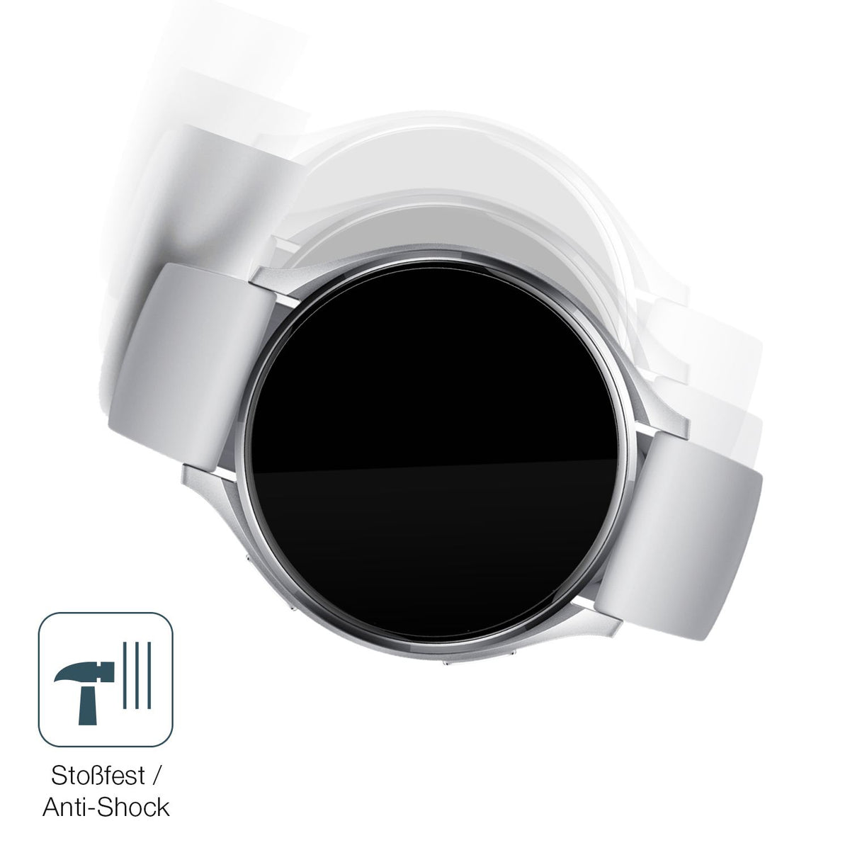 Schutz gegen Kratzer auf dem Xiaomi Watch 2 Glas durch Schlüssel, Stöße gegen die Tischkante oder Stürze