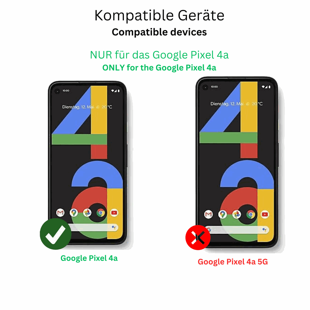 1x 9H Schutzfolie matt für Google Pixel 4a Panzerfolie