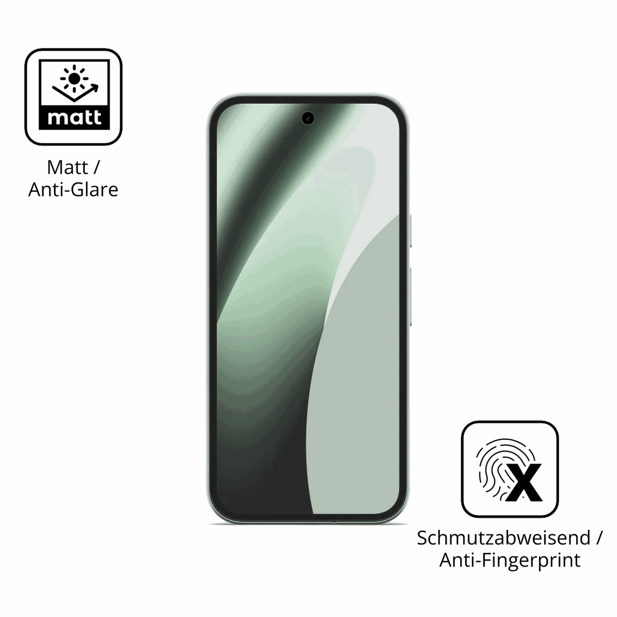 Dünne und entspiegelnde Folie passend zugeschnitten für Google Pixel 10a