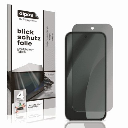 Blickschutzfolie von dipos passend für Google Pixel 10a, präziser Zuschnitt und blasenfrei montiert