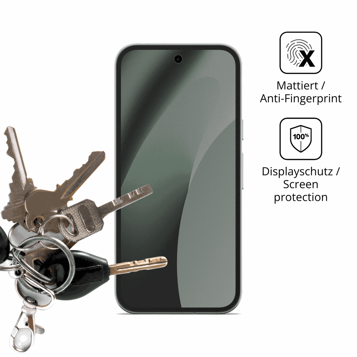 dipos Displayschutz für Google Pixel 10a, mattierte Oberfläche, Blickschutzfilter und perfekter Passform