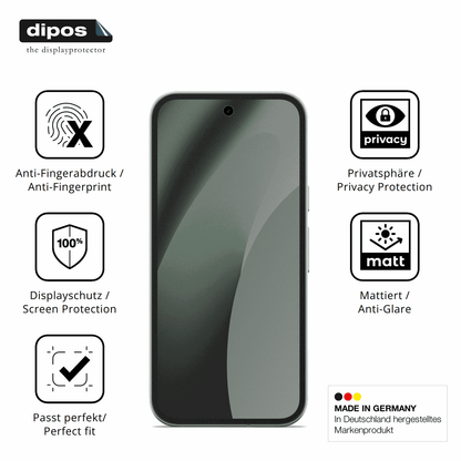 Privatsphäre-Schutz durch Sichtschutz-Folie passend zugeschnitten für Google Pixel 10a