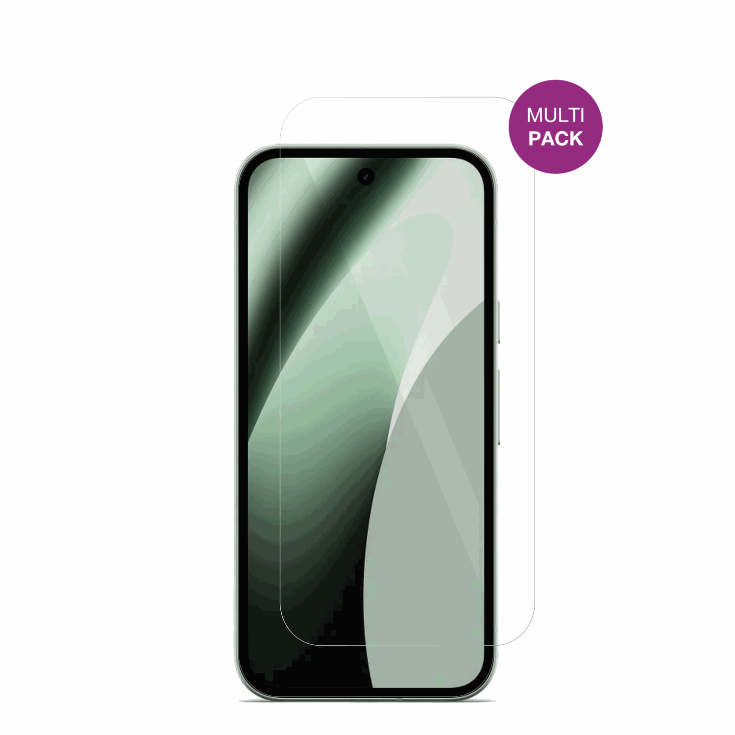 GooglePixel 10a mit aufgebrachter dipos Displayschutzfolie, glasklare Darstellung ohne Einschränkungen