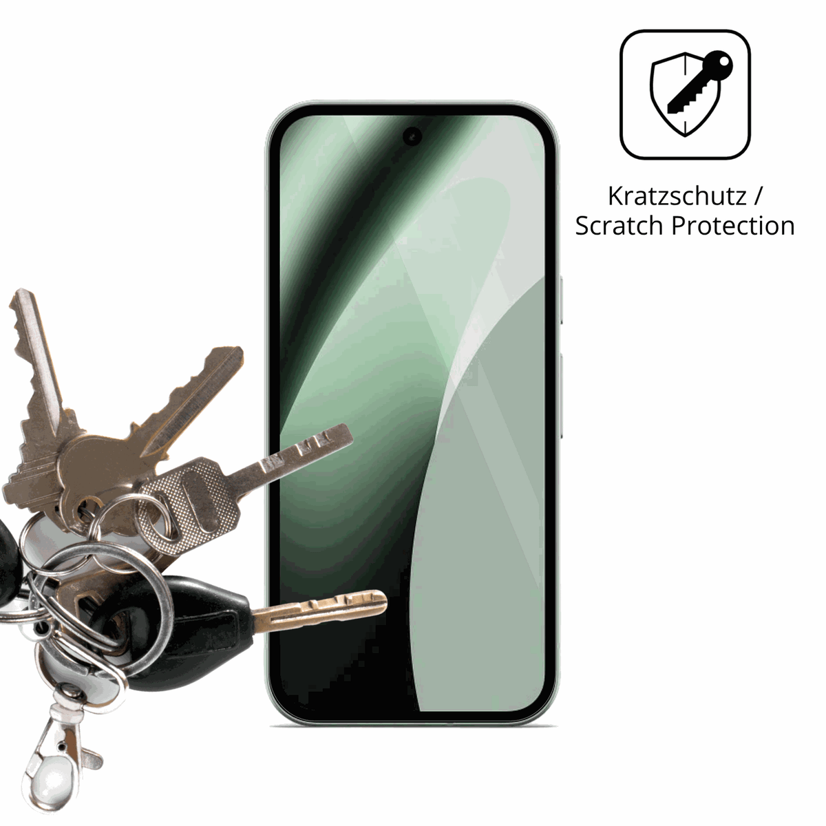 Schutz gegen Kratzer auf dem Google Pixel 10a Glas durch Schlüssel oder Ähnliches