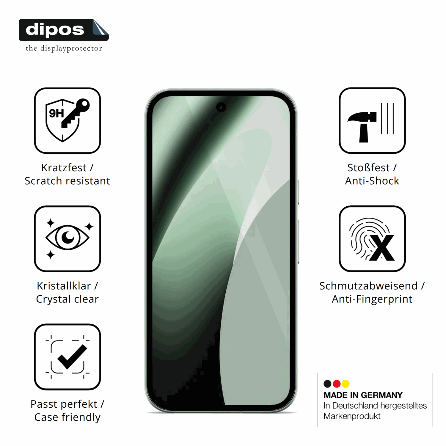 Displayschutz hergestellt in Deutschland, höchste Qualität made in Germany