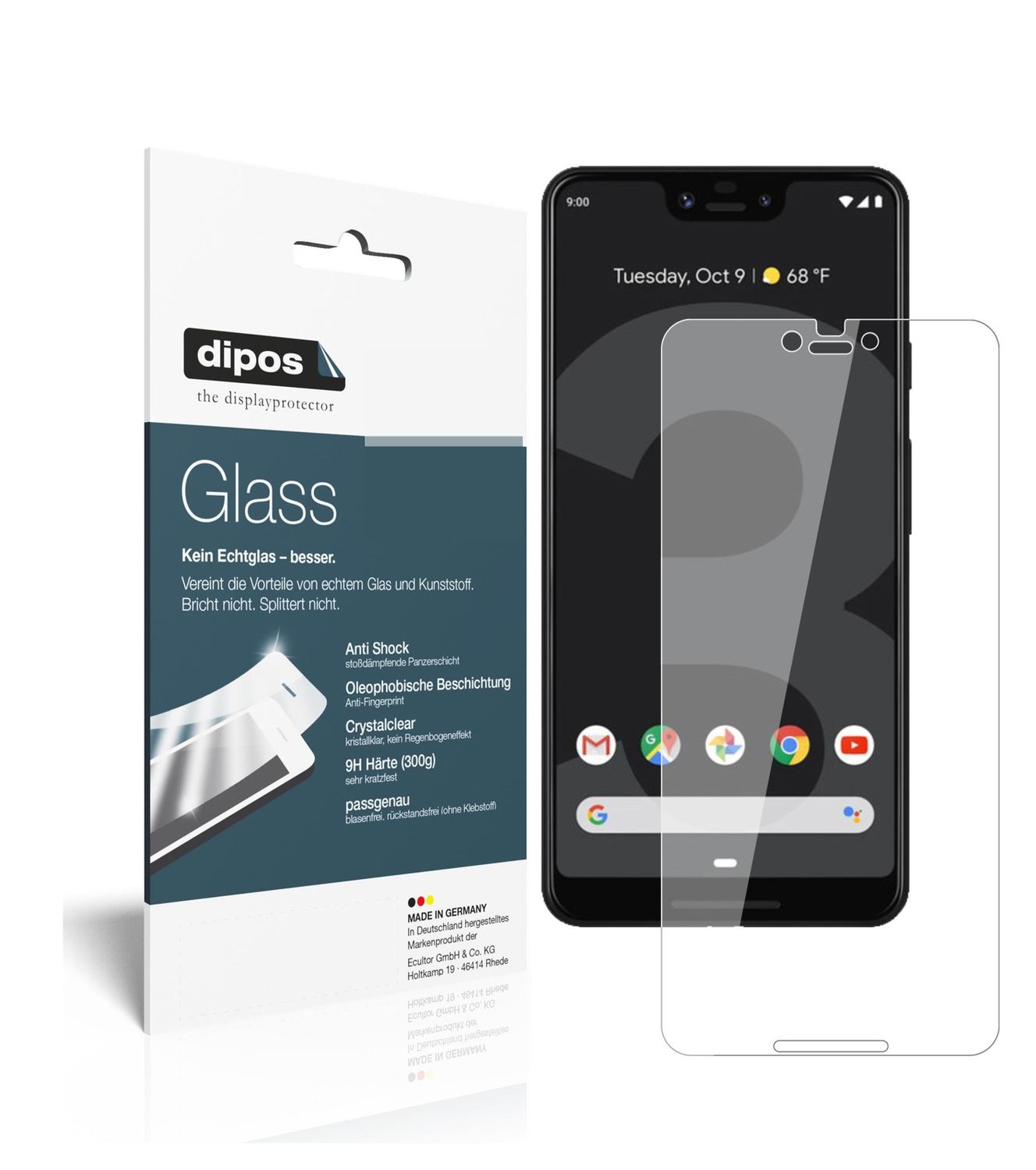 Perfekte Passform und ultimative Qualität: Unser 9H Panzerglas bietet Schutz für Google-Pixel 3 XL