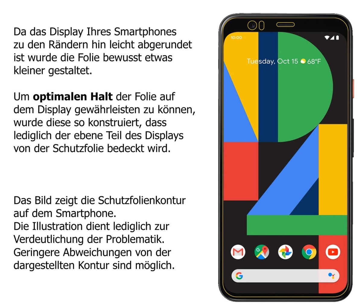 Privatsphäre-Schutz durch Sichtschutz-Folie passend zugeschnitten für Google Pixel 4