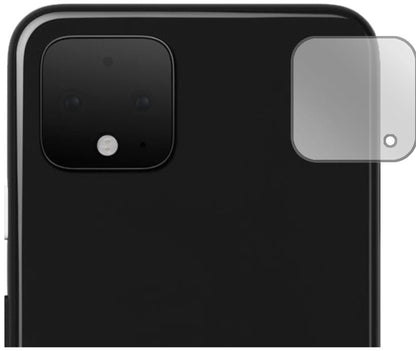 GooglePixel 4 XL Kameralinse mit aufgebrachter dipos Displayschutzfolie, glasklare Darstellung ohne Einschränkungen