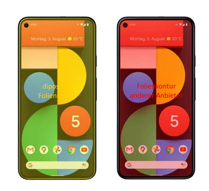 3x 3D Full Cover Schutzfolie für Google Pixel 5