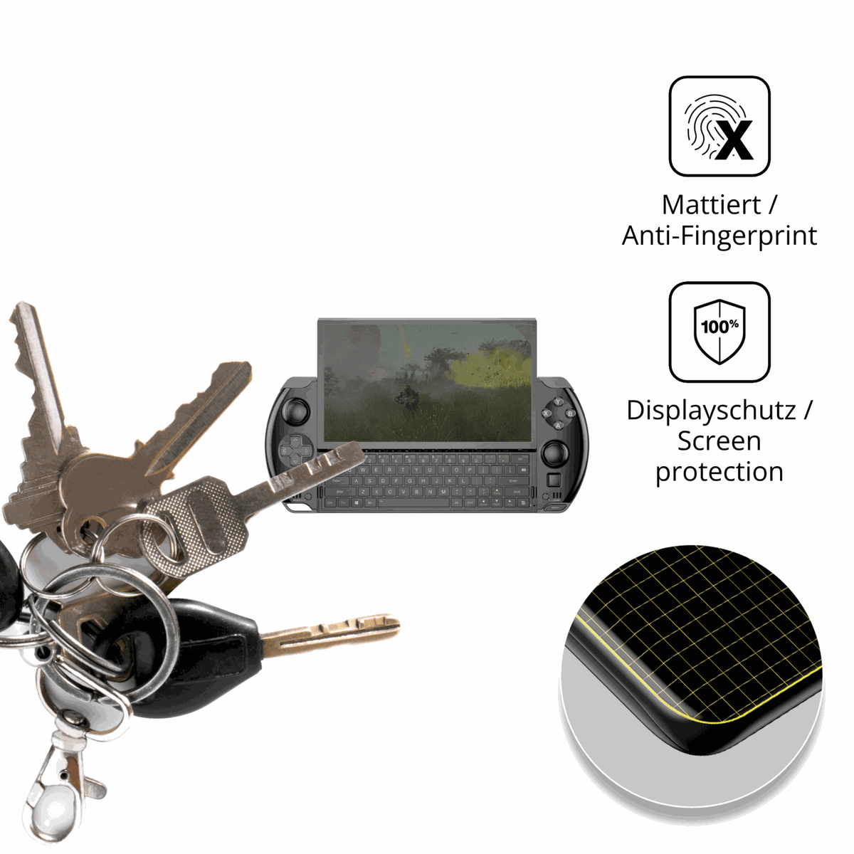 Blickschutzfolie für GPD Win 4 matt Schutzfolie Privacy