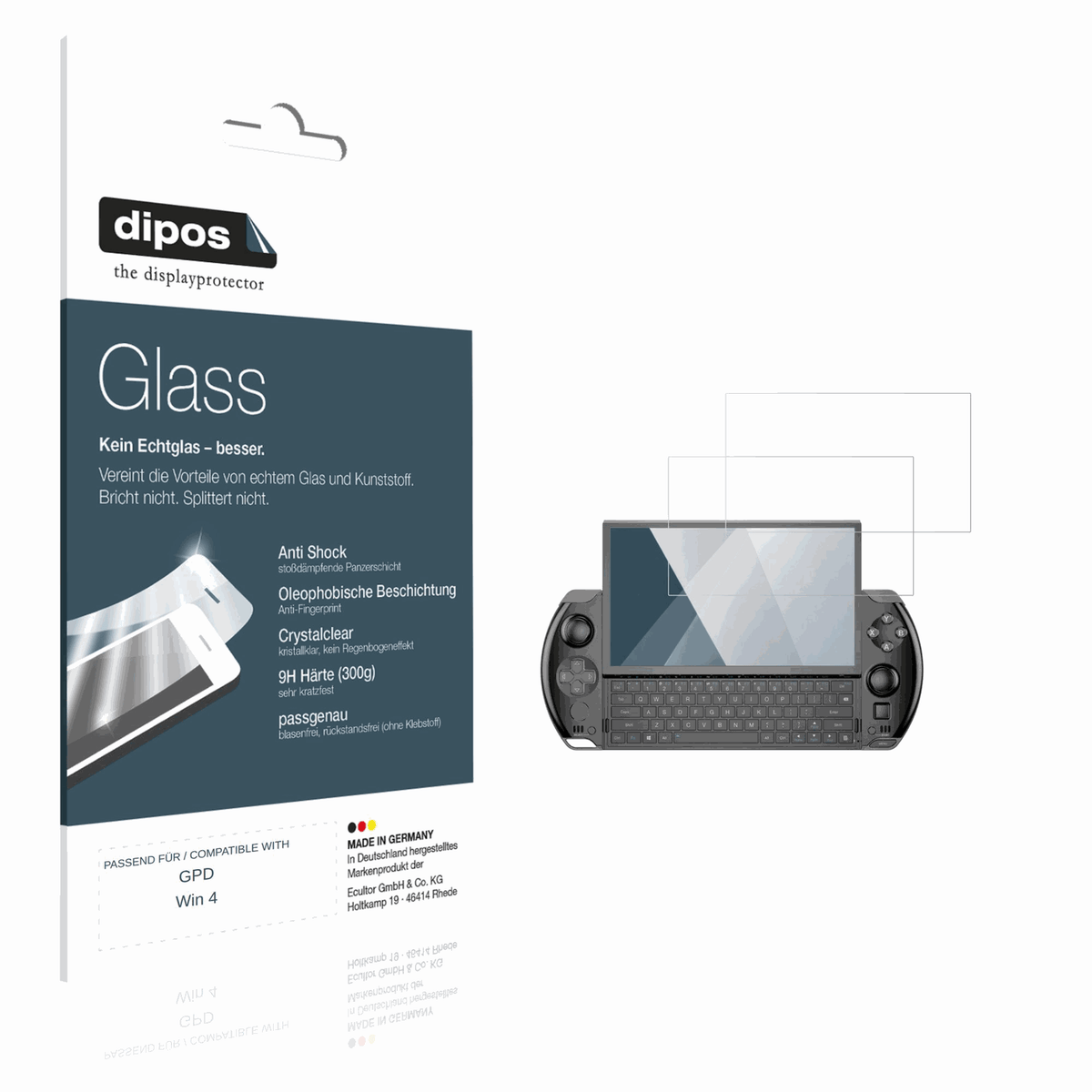 2x 9H Schutzfolie für GPD Win 4 Panzerfolie
