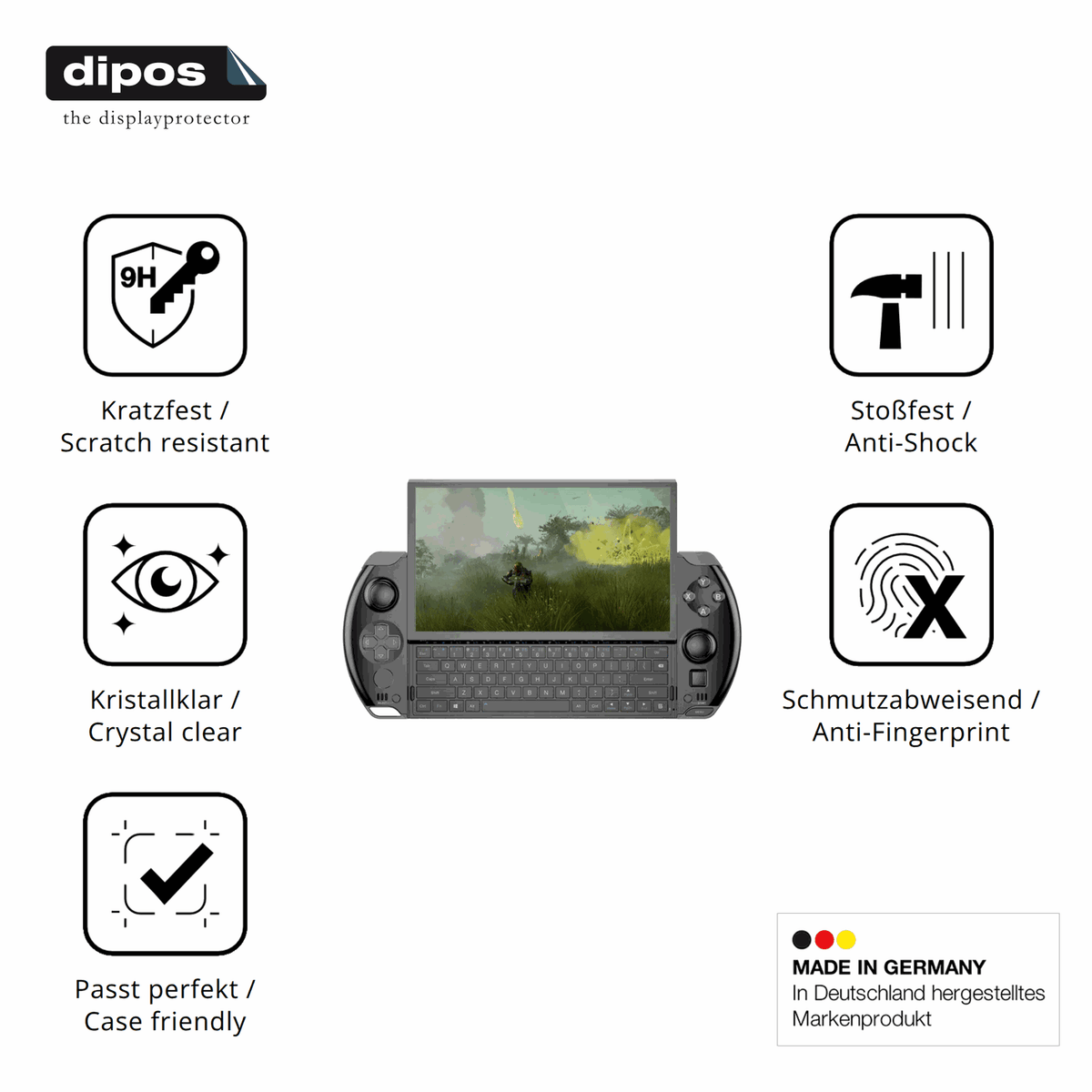 2x 9H Schutzfolie für GPD Win 4 Panzerfolie