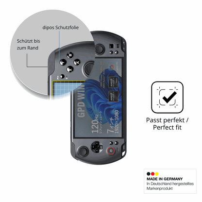 Schutz gegen Kratzer auf dem GPD Win 5 Glas durch Schlüssel oder Ähnliches