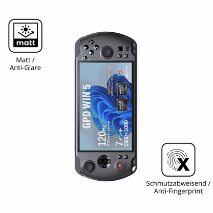 9H Hartbeschichtete, flexible Folie passend zugeschnitten für GPD Win 5