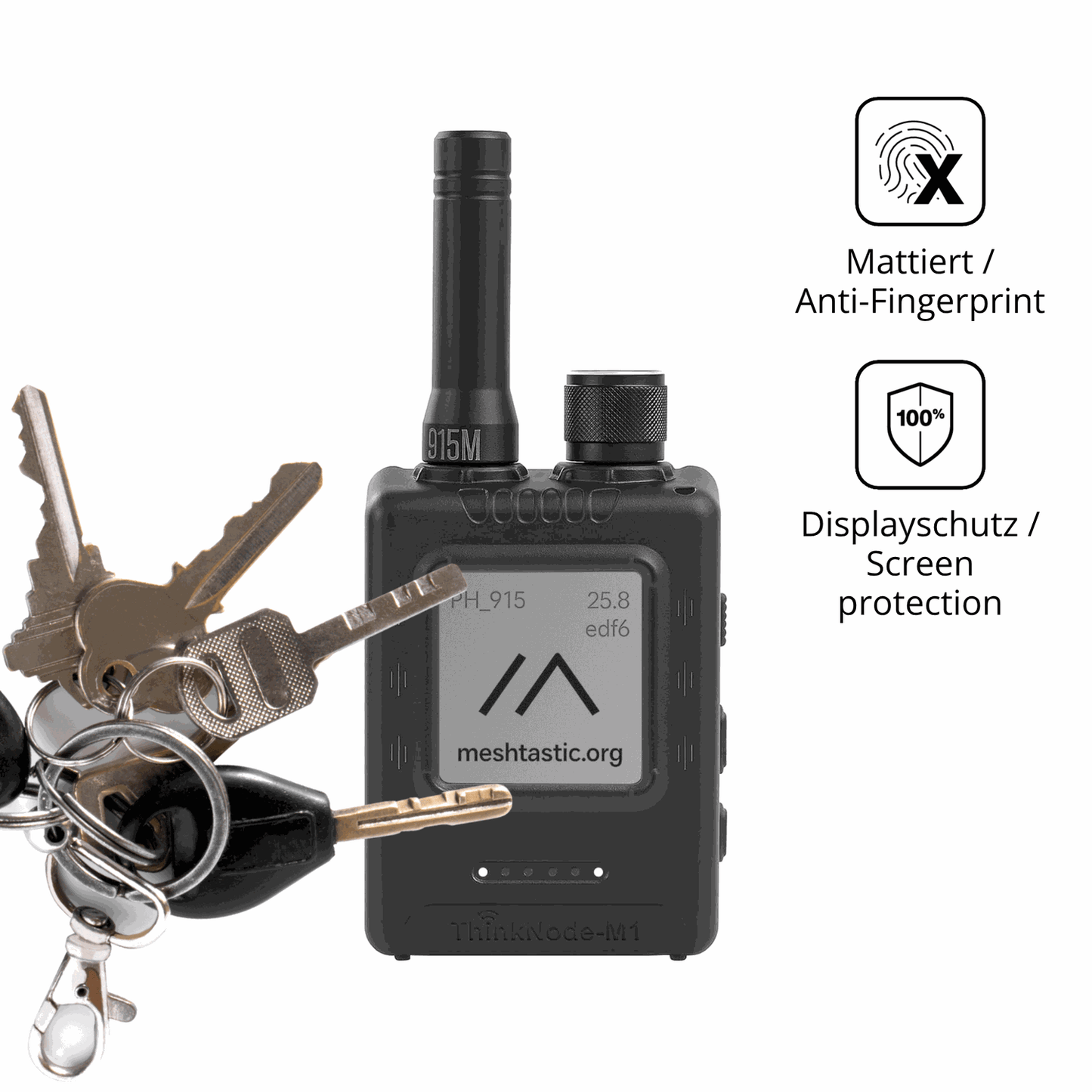 dipos Displayschutz für GrowCube ThinkNode M5, mattierte Oberfläche, Blickschutzfilter und perfekter Passform