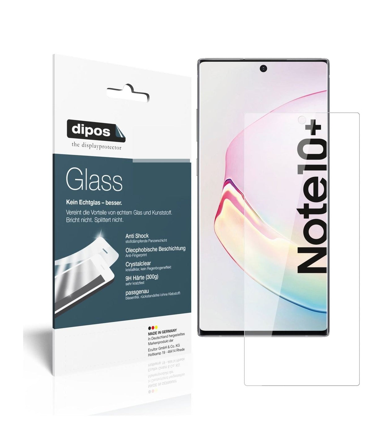 1x 9H Schutzfolie für Samsung Galaxy Note 10 Plus Panzerfolie