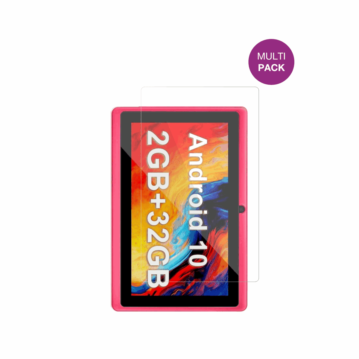 Haehne7 Zoll Tablet mit aufgebrachter dipos Displayschutzfolie, glasklare Darstellung ohne Einschränkungen