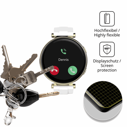 dipos Displayschutz für Hama Smartwatch 7000, transparente Oberfläche, geringe Dicke und perfekte Passform