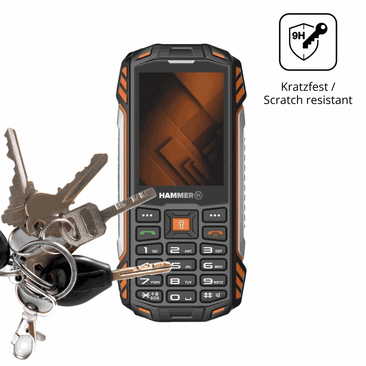 2x 9H Schutzfolie matt für Hammer Power Plus LTE Panzerfolie
