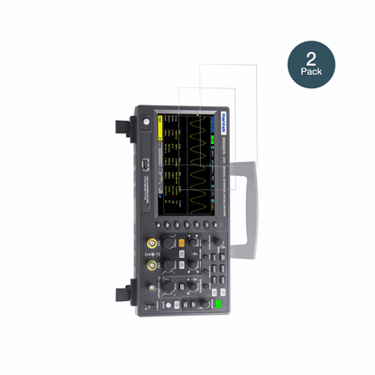HantekDSO2D15 Oscilloscope mit aufgebrachter dipos Flex Schutzfolie, glasklare Darstellung ohne Einschränkungen