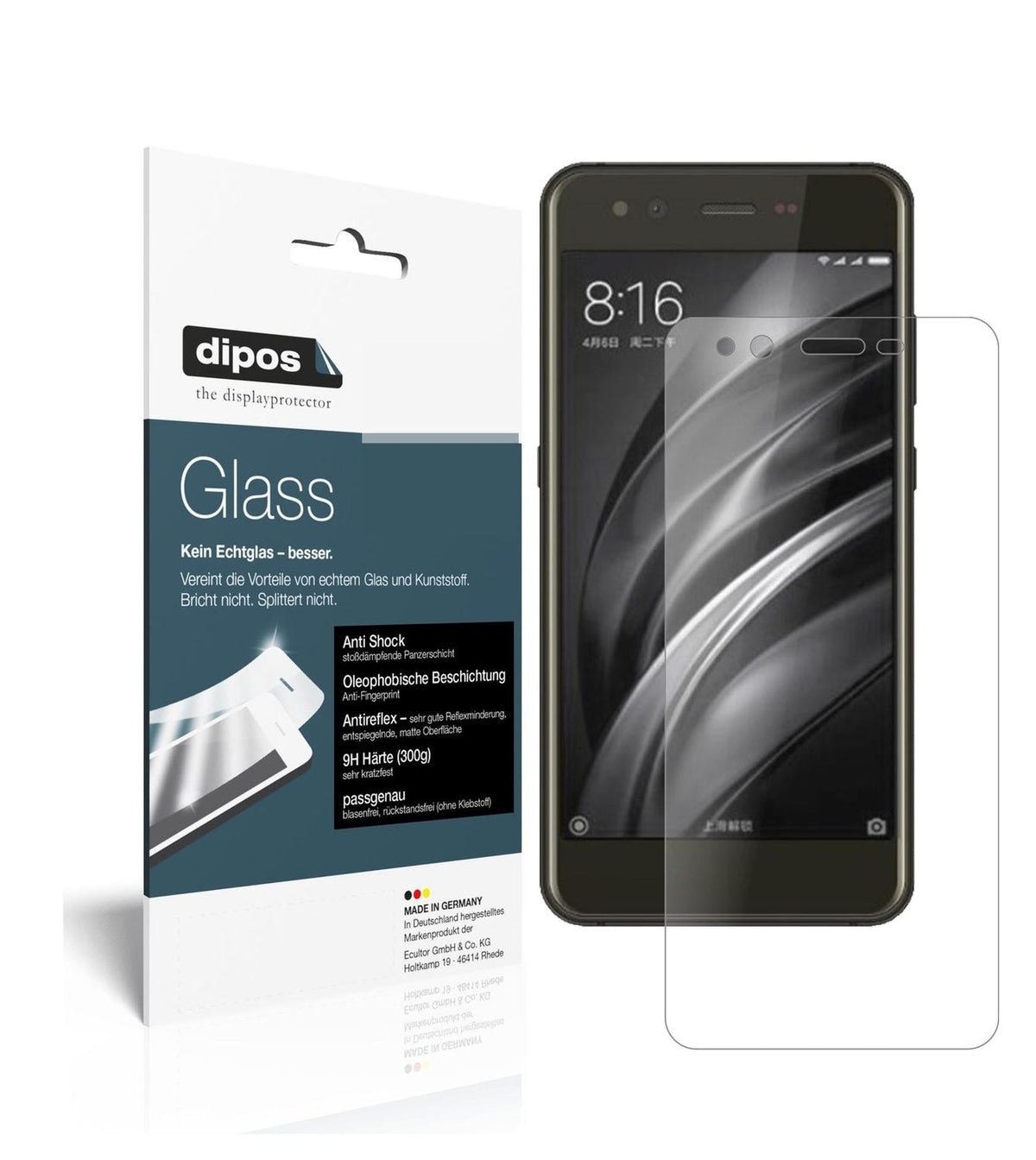 1x 9H Schutzfolie matt für Nomu M8 Panzerfolie