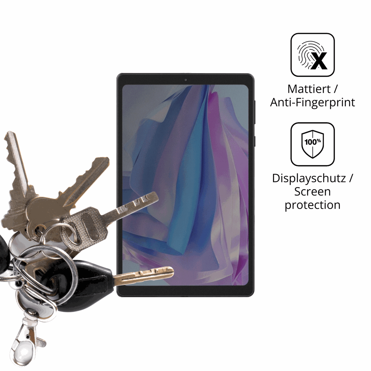 dipos Displayschutz für Headwolf Fpad 5, mattierte Oberfläche, Blickschutzfilter und perfekter Passform