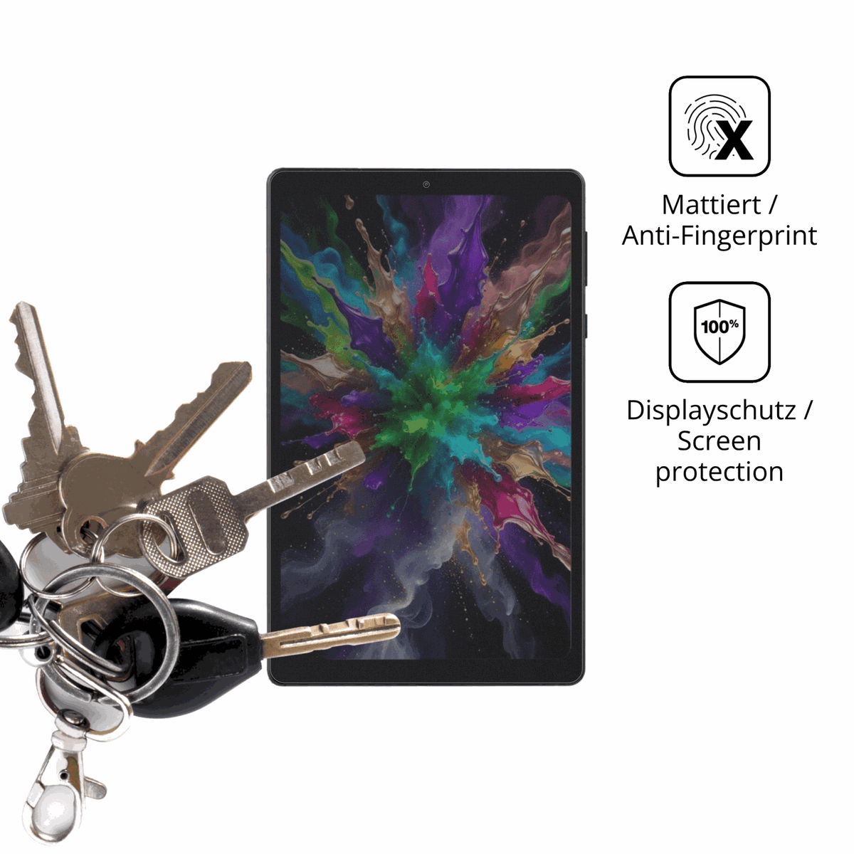 dipos Displayschutz für Headwolf FPad 6, mattierte Oberfläche, Blickschutzfilter und perfekter Passform
