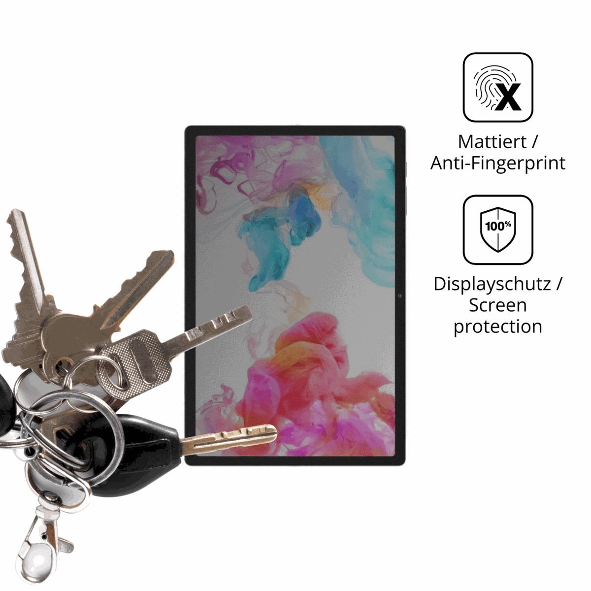 dipos Displayschutz für Headwolf HPad 5, mattierte Oberfläche, Blickschutzfilter und perfekter Passform