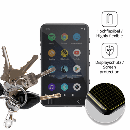 dipos Displayschutz für HIFI WALKER G7, mit Blickschutzfilter und perfekter Passform auch für die Rundungen