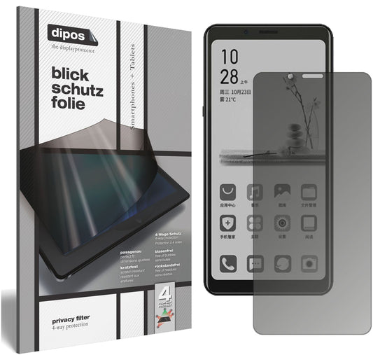 Blickschutzfolie von dipos passend für HiSense A5, präziser Zuschnitt und blasenfrei montiert