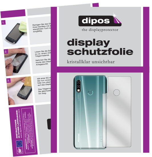 Klare Displayschutzfolie von dipos passend für Hisense Infinity H30 Rückseite, präziser Zuschnitt und blasenfrei montiert