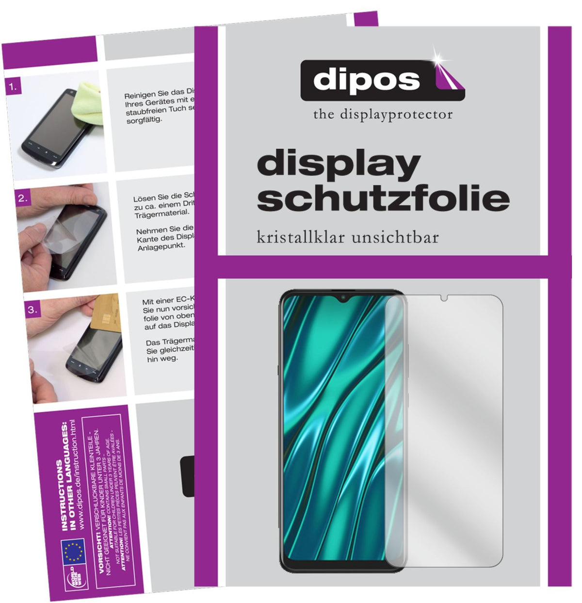 Klare Displayschutzfolie von dipos passend für HiSense King Kong 6, präziser Zuschnitt und blasenfrei montiert