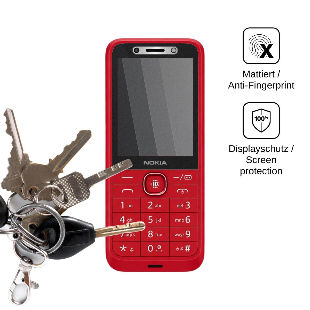 Blickschutzfolie für HMD 215 4G 2E matt Schutzfolie Privacy