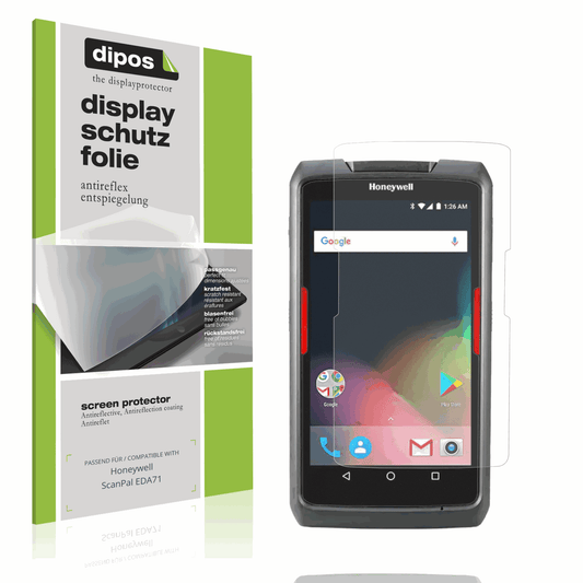 Matte Displayschutzfolie von dipos passend für Honeywell ScanPal EDA71, präziser Zuschnitt und blasenfrei montiert