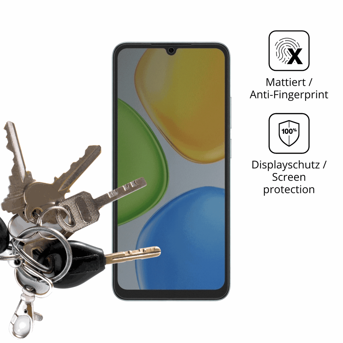 dipos Displayschutz für Honor Play 80, mattierte Oberfläche, Blickschutzfilter und perfekter Passform
