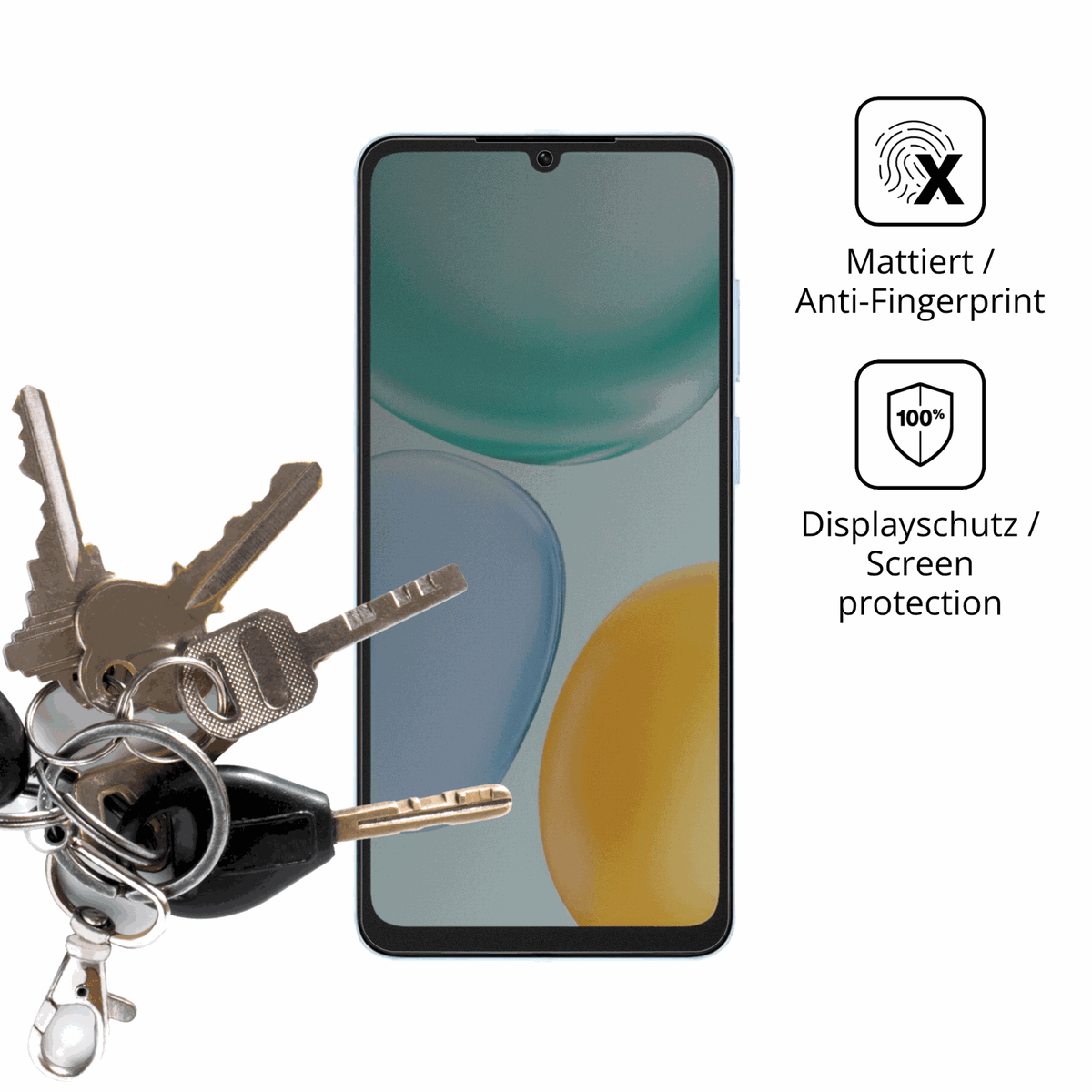 dipos Displayschutz für Honor X5d, mattierte Oberfläche, Blickschutzfilter und perfekter Passform