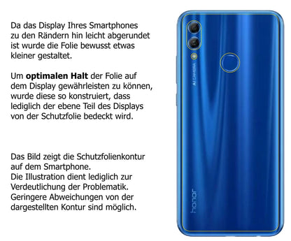 Dünne und klare Folie passend zugeschnitten für Honor 10i Rückseite