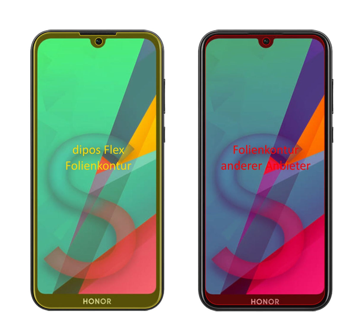 3x 3D Full Cover Schutzfolie für Honor 8S