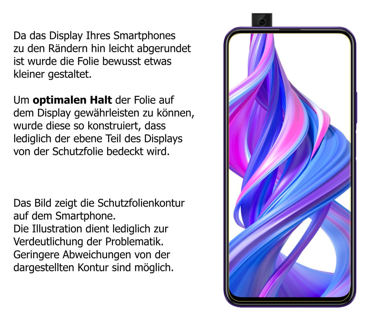 1x 9H Schutzfolie für Honor 9X Panzerfolie