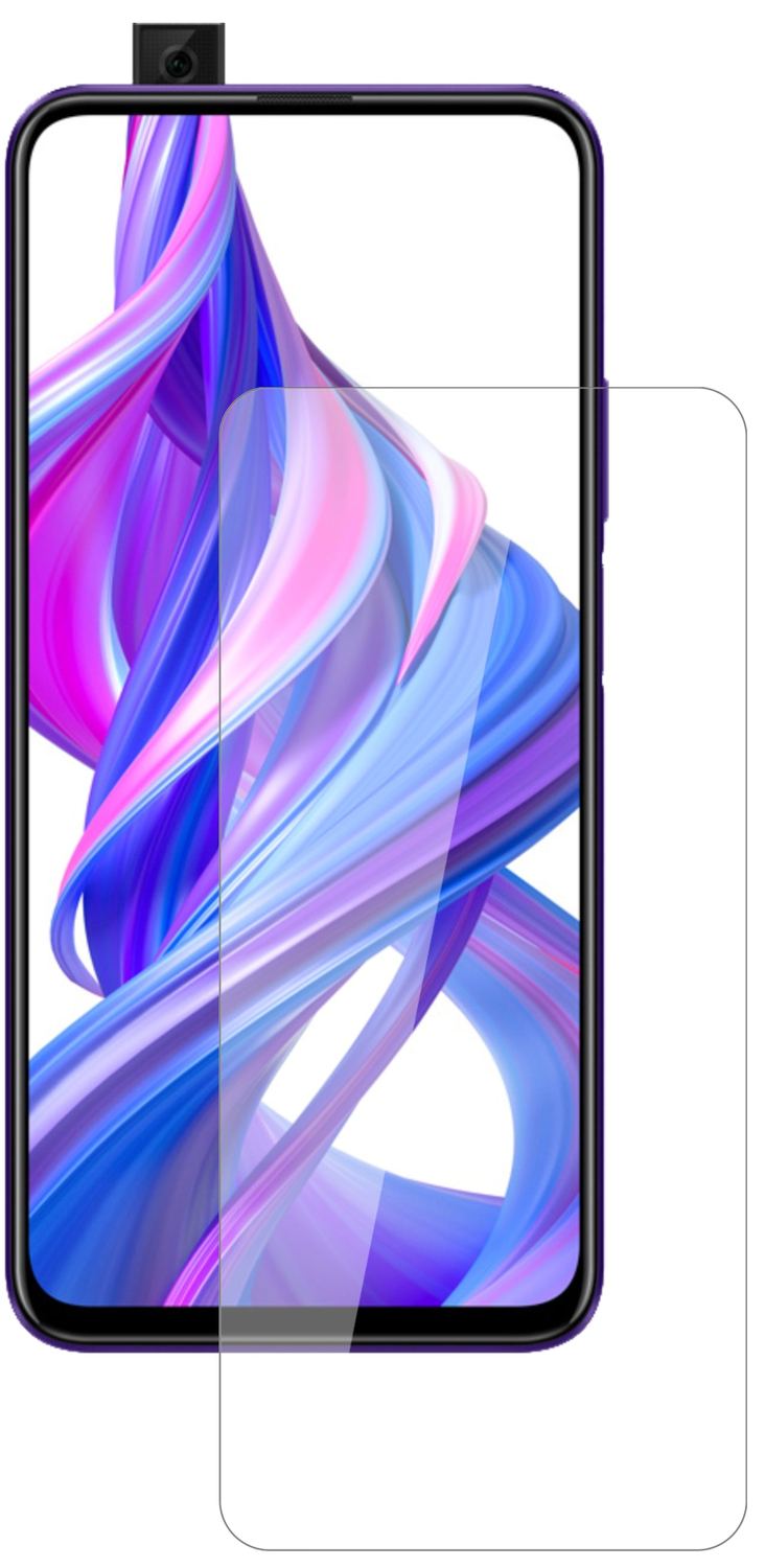 HuaweiY9s mit aufgebrachter dipos Flex Schutzfolie, glasklare Darstellung ohne Einschränkungen