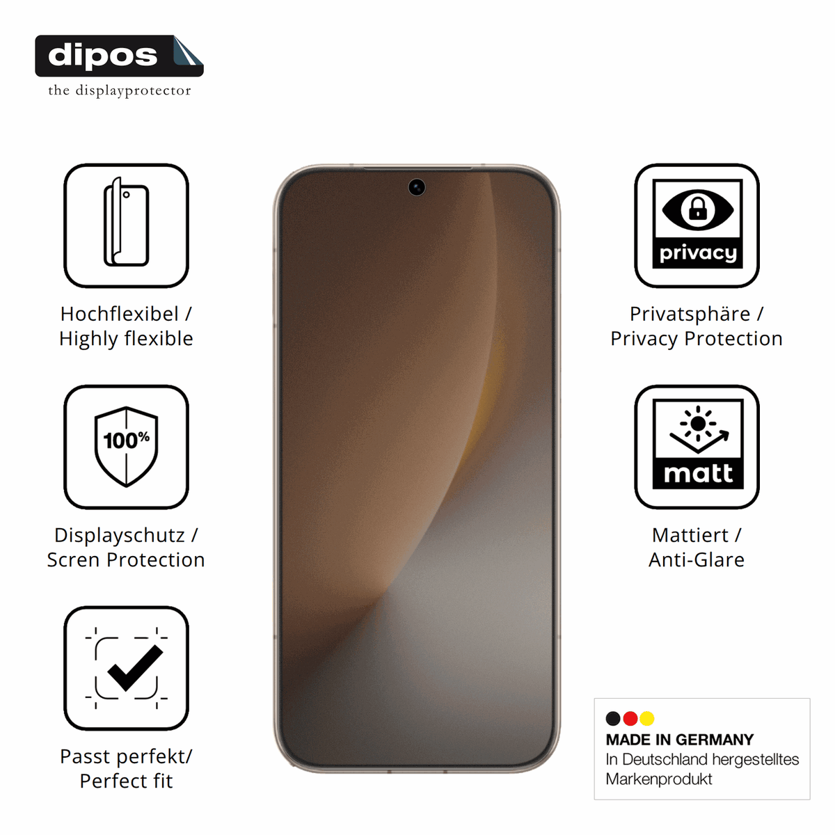 Flexible TPU-Folie passend zugeschnitten für honormagic 8, mit Privatsphäre-Schutz durch Sichtschutz-Folie