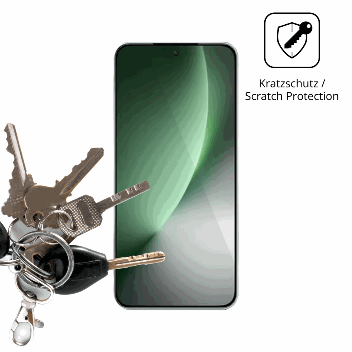 Schutz gegen Kratzer auf dem Honor Magic8 Lite Glas durch Schlüssel oder Ähnliches