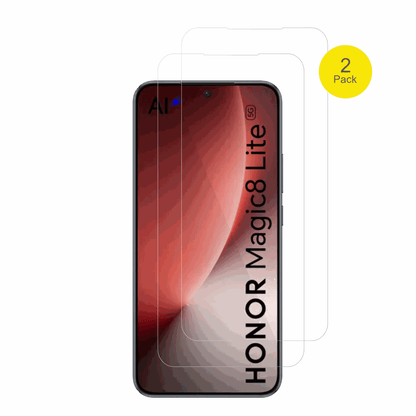 HonorMagic 8 Lite mit aufgebrachter dipos Displayschutzfolie, glasklare Darstellung ohne Einschränkungen