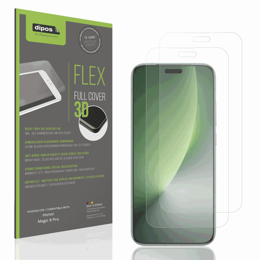 Matte Displayschutzfolie von dipos passend für honormagic 8 pro, 100% Displayabdeckung und blasenfreie Montage