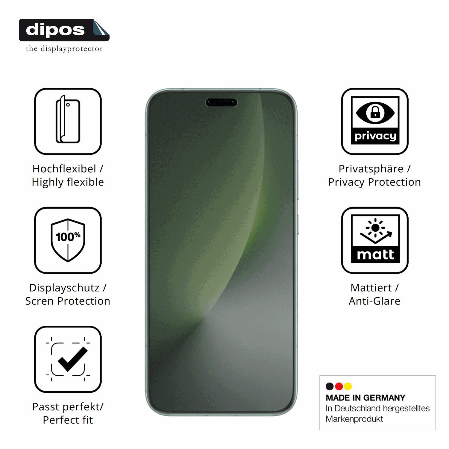 Flexible TPU-Folie passend zugeschnitten für honormagic 8 pro, mit Privatsphäre-Schutz durch Sichtschutz-Folie