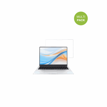 HonorMagicBook X16 Plus mit aufgebrachter dipos Displayschutzfolie, die lästige Fingerabdrücke minimiert