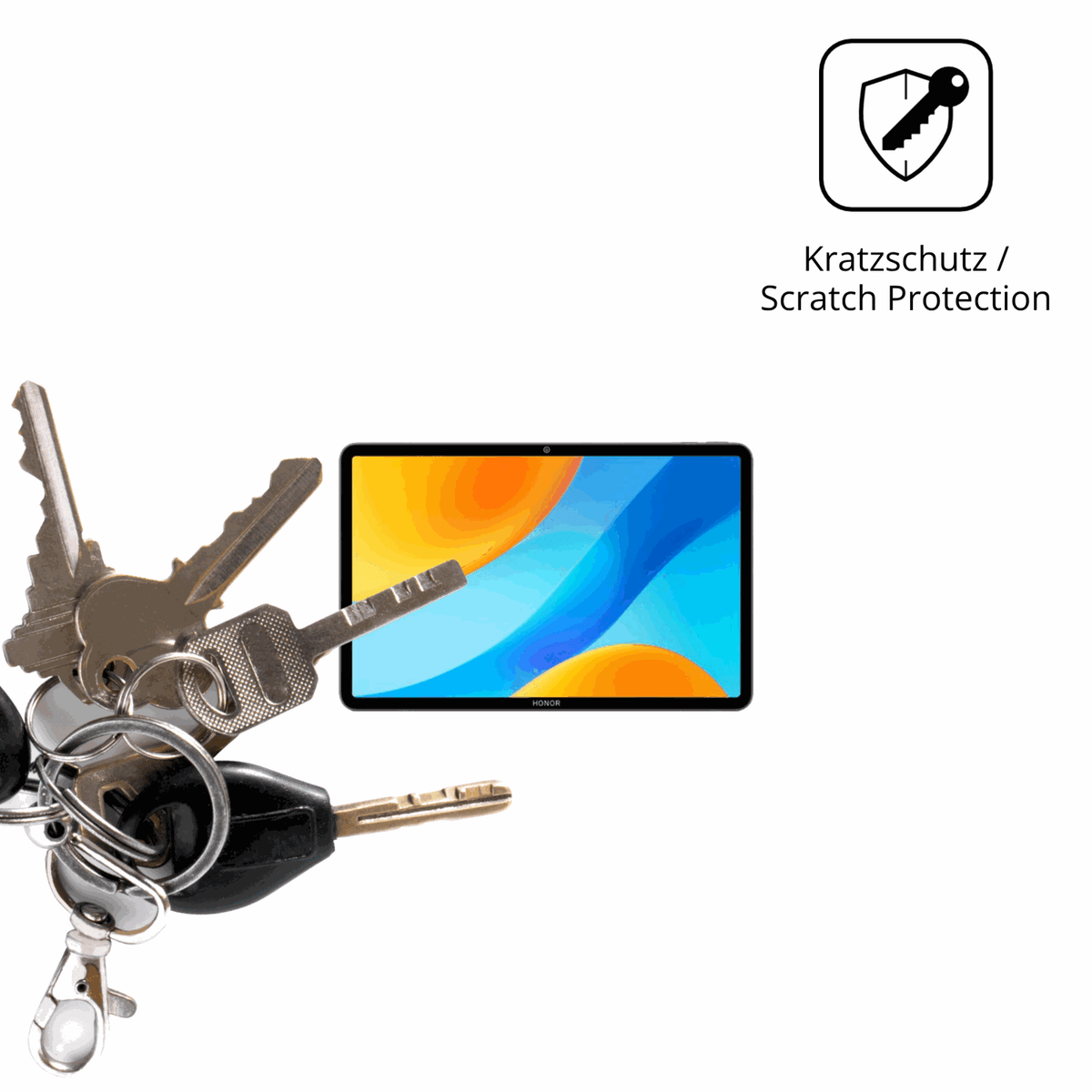 Schutz gegen Kratzer auf dem honormagicpad 3 pro Glas durch Schlüssel oder Ähnliches