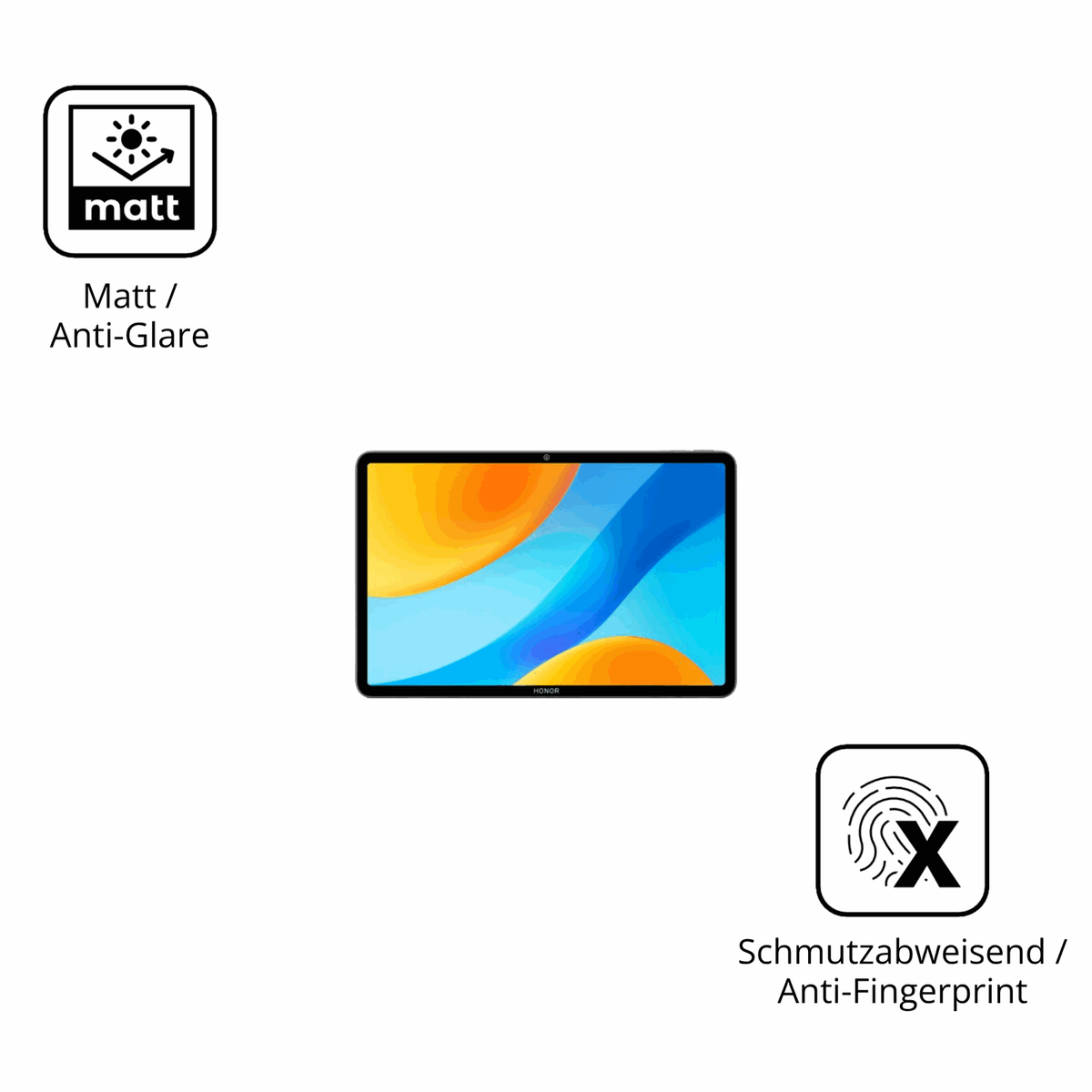 Dünne und entspiegelnde Folie passend zugeschnitten für honormagicpad 3 pro