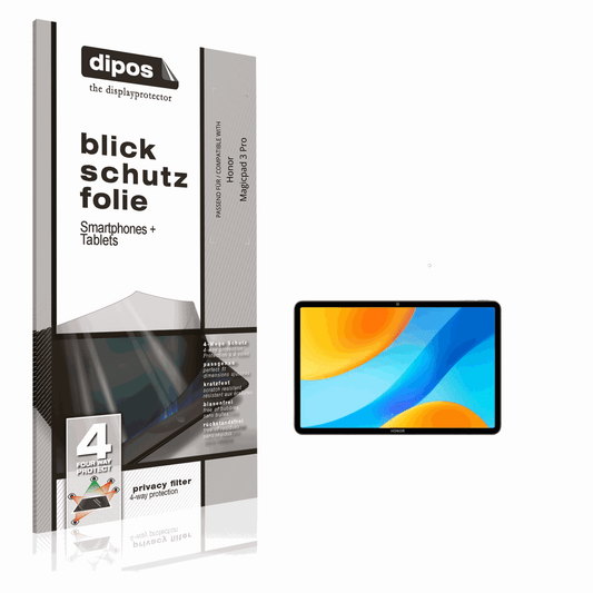 Blickschutzfolie von dipos passend für honormagicpad 3 pro, präziser Zuschnitt und blasenfrei montiert